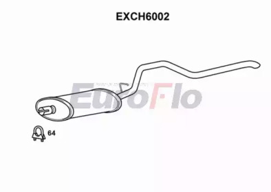 Глушитель выхлопных газов конечный EuroFlo EXCH6002