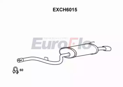 Глушитель выхлопных газов конечный EuroFlo EXCH6015