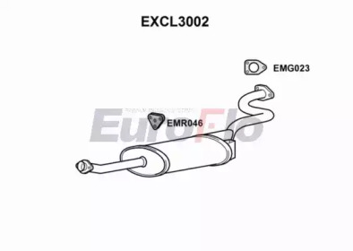 Средний глушитель выхлопных газов EuroFlo EXCL3002