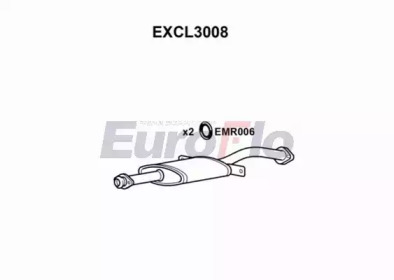 Средний глушитель выхлопных газов EuroFlo EXCL3008