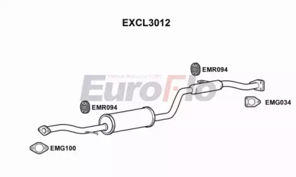 Средний глушитель выхлопных газов EuroFlo EXCL3012