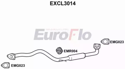 Средний глушитель выхлопных газов EuroFlo EXCL3014