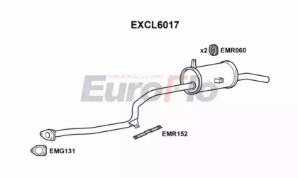 Глушитель выхлопных газов конечный EuroFlo EXCL6017