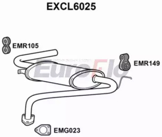 Глушитель выхлопных газов конечный EuroFlo EXCL6025