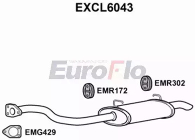 Глушитель выхлопных газов конечный EuroFlo EXCL6043