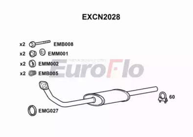 Труба выхлопного газа EuroFlo EXCN2028