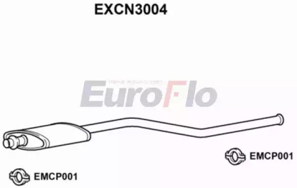 Средний глушитель выхлопных газов EuroFlo EXCN3004