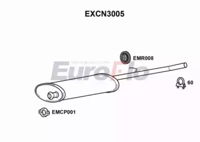 Средний глушитель выхлопных газов EuroFlo EXCN3005