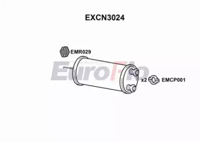 Средний глушитель выхлопных газов EuroFlo EXCN3024