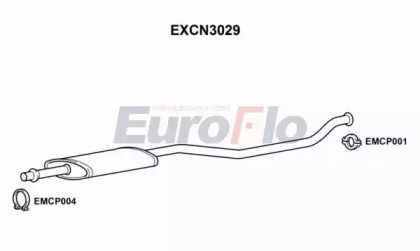 Средний глушитель выхлопных газов EuroFlo EXCN3029