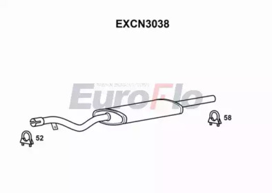 Средний глушитель выхлопных газов EuroFlo EXCN3038