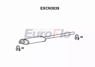 Средний глушитель выхлопных газов EuroFlo EXCN3039