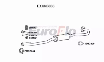 Средний глушитель выхлопных газов EuroFlo EXCN3088