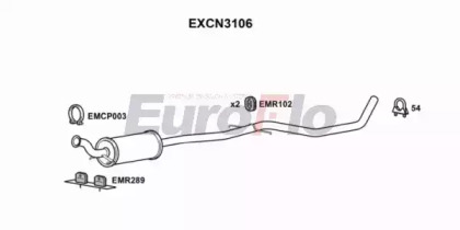 Средний глушитель выхлопных газов EuroFlo EXCN3106