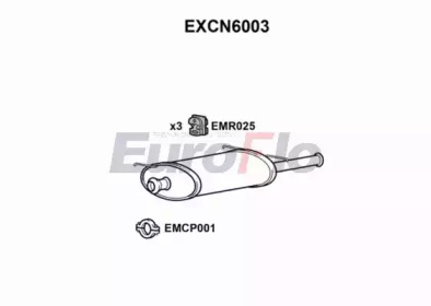 Глушитель выхлопных газов конечный EuroFlo EXCN6003