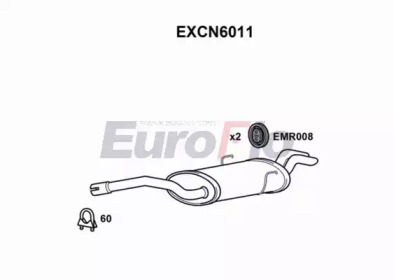 Глушитель выхлопных газов конечный EuroFlo EXCN6011