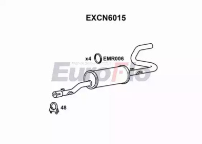 Глушитель выхлопных газов конечный EuroFlo EXCN6015