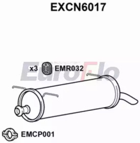 Глушитель выхлопных газов конечный EuroFlo EXCN6017