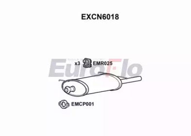 Глушитель выхлопных газов конечный EuroFlo EXCN6018