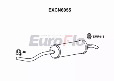 Глушитель выхлопных газов конечный EuroFlo EXCN6055