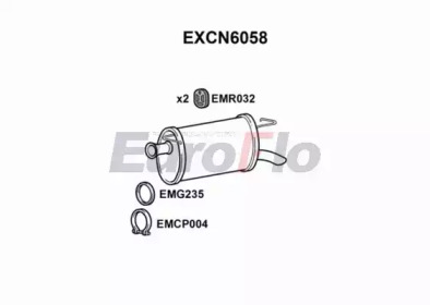 Глушитель выхлопных газов конечный EuroFlo EXCN6058