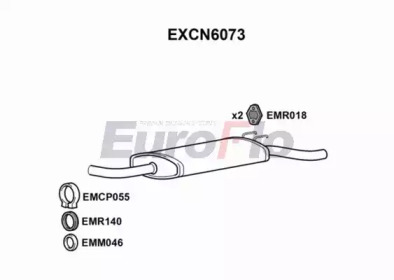 Глушитель выхлопных газов конечный EuroFlo EXCN6073