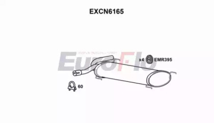 Глушитель выхлопных газов конечный EuroFlo EXCN6165