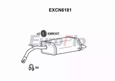 Глушитель выхлопных газов конечный EuroFlo EXCN6181