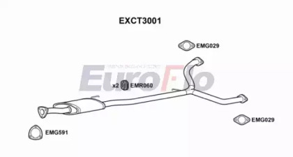 Средний глушитель выхлопных газов EuroFlo EXCT3001