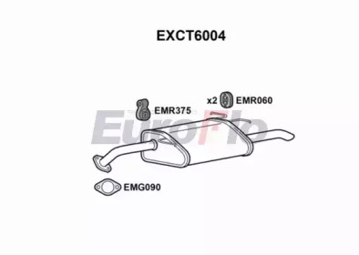 Глушитель выхлопных газов конечный EuroFlo EXCT6004