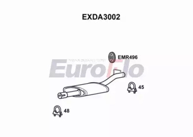 Средний глушитель выхлопных газов EuroFlo EXDA3002