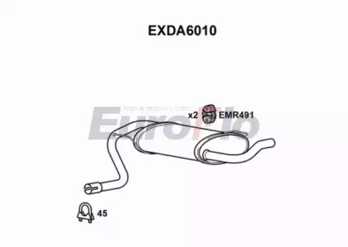 Глушитель выхлопных газов конечный EuroFlo EXDA6010