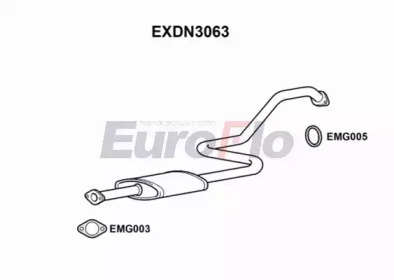 Средний глушитель выхлопных газов EuroFlo EXDN3063