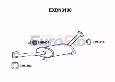 Средний глушитель выхлопных газов EuroFlo EXDN3100