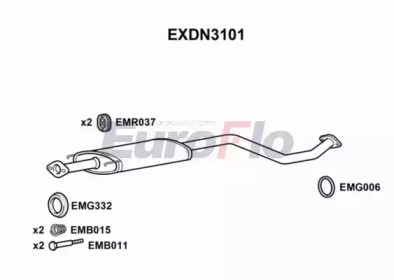 Амортизатор EuroFlo EXDN3101