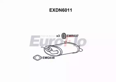 Глушитель выхлопных газов конечный EuroFlo EXDN6011