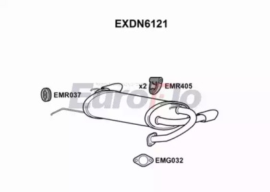 Глушитель выхлопных газов конечный EuroFlo EXDN6121