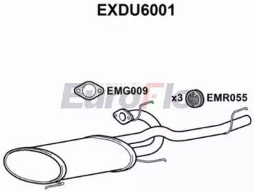 Глушитель выхлопных газов конечный EuroFlo EXDU6001