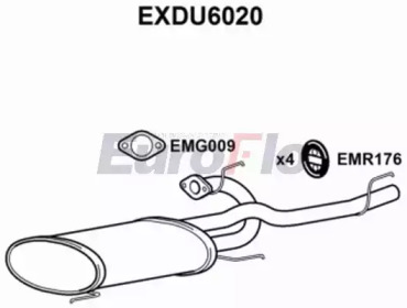 Глушитель выхлопных газов конечный EuroFlo EXDU6020