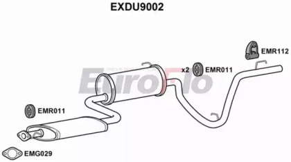 Средний / конечный глушитель ОГ EuroFlo EXDU9002