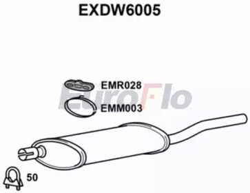 Глушитель выхлопных газов конечный EuroFlo EXDW6005