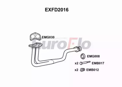 Труба выхлопного газа EuroFlo EXFD2016