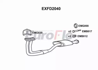 Труба выхлопного газа EuroFlo EXFD2040