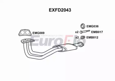 Труба выхлопного газа EuroFlo EXFD2043