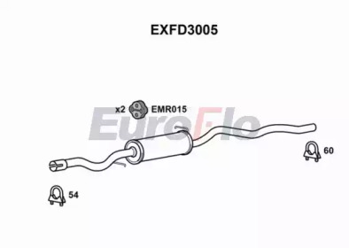 Средний глушитель выхлопных газов EuroFlo EXFD3005