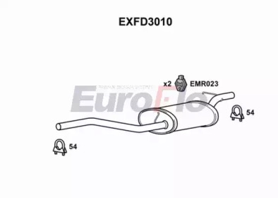 Средний глушитель выхлопных газов EuroFlo EXFD3010