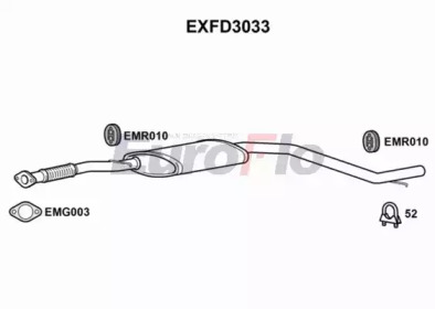 Средний глушитель выхлопных газов EuroFlo EXFD3033