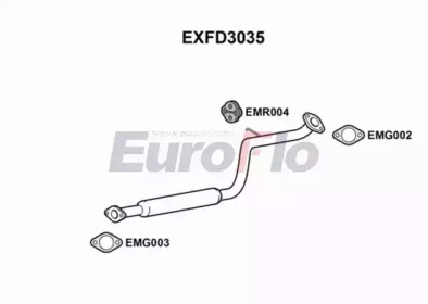 Средний глушитель выхлопных газов EuroFlo EXFD3035