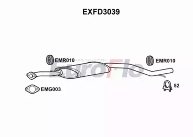 Средний глушитель выхлопных газов EuroFlo EXFD3039