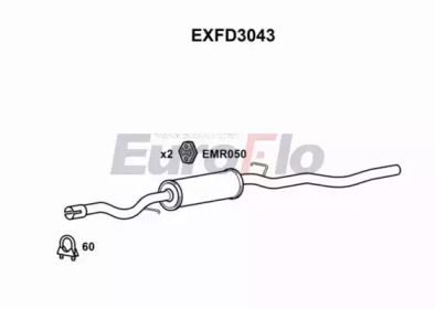 Амортизатор EuroFlo EXFD3043